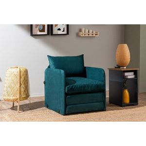 Fotoliu extensibil, Futon, 859FTN2878, Metal , Verde petrol imagine