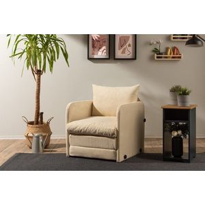 Fotoliu extensibil, Futon, 859FTN2879, Metal , Crem imagine