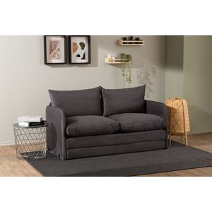 Canapea extensibila 2 locuri, Futon, 859FTN2887, Metal , Gri imagine
