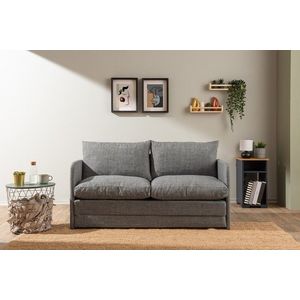 Canapea extensibila 2 locuri, Futon, 859FTN2888, Metal , Gri deschis imagine