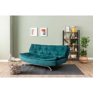 Canapea extensibila 3 locuri, Futon, 859FTN2893, Metal , Verde petrol imagine