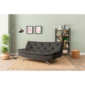 Canapea extensibila 3 locuri, Futon, 859FTN2896, Metal , Gri inchis imagine