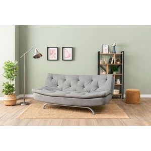 Canapea extensibila 3 locuri, Futon, 859FTN2897, Metal , Gri deschis imagine