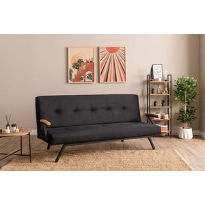 Canapea extensibila 3 locuri, Futon, 859FTN2904, Metal , Negru imagine