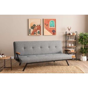 Canapea extensibila 3 locuri, Futon, 859FTN2907, Metal , Gri deschis imagine