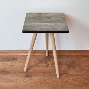 Masuta, Leona, Shp126, 35x42x35 cm, MDF , Bleumarin/Auriu imagine
