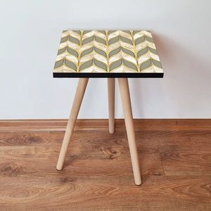 Masuta, Leona, Shp137, 35x42x35 cm, MDF , Bej / Gri / Alb imagine