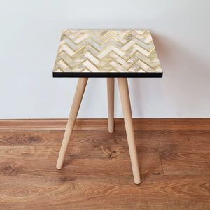 Masuta, Leona, Shp138, 35x42x35 cm, MDF , Bej / Auriu / Gri imagine