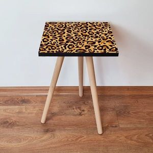 Masuta, Leona, Shp151, 35x42x35 cm, MDF , Camel / Maro / Negru imagine