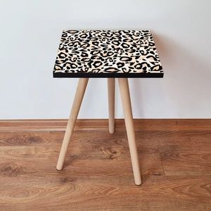 Masuta, Leona, Shp152, 35x42x35 cm, MDF , Alb / Cămilă / Negru imagine