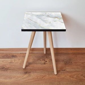 Masuta, Leona, Shp161, 35x42x35 cm, MDF , Alb / Auriu / Gri imagine