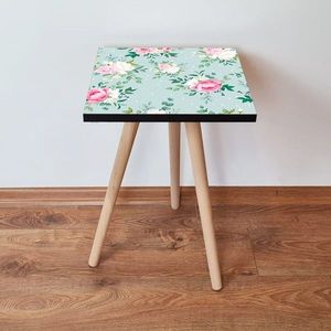 Masuta, Leona, Shp167, 35x42x35 cm, MDF , Verde / Roz / Alb imagine
