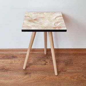 Masuta, Leona, Shp173, 35x42x35 cm, MDF , Alb / Cămilă imagine