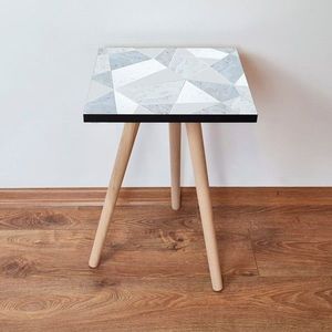 Masuta, Leona, Shp175, 35x42x35 cm, MDF , Alb/Gri imagine