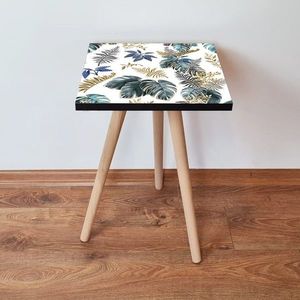 Masuta, Leona, Shp217, 35x42x35 cm, MDF , Alb / Bleumarin / Verde / Bej imagine