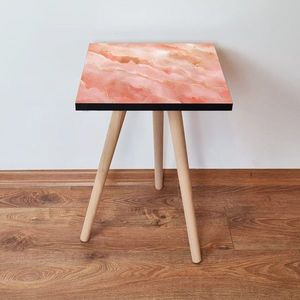 Masuta, Leona, Shp218, 35x42x35 cm, MDF , Roz/Auriu imagine