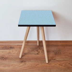 Masuta, Leona, Shp220, 35x42x35 cm, MDF , Albastru/Alb imagine