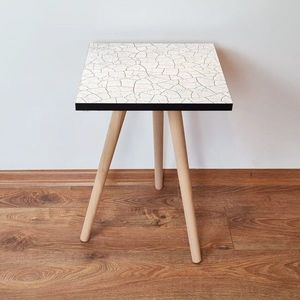 Masuta, Leona, Shp221, 35x42x35 cm, MDF , Alb/Gri imagine