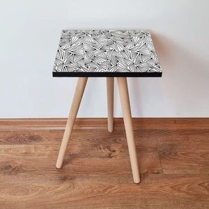 Masuta, Leona, Shp229, 35x42x35 cm, MDF , Alb/Negru imagine