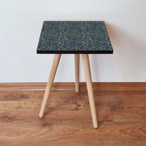 Masuta, Leona, Shp236, 35x42x35 cm, MDF , Antracit / Aur imagine