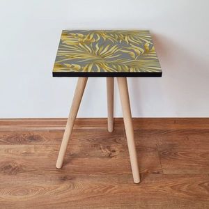 Masuta, Leona, Shp237, 35x42x35 cm, MDF , Aur / Gri imagine