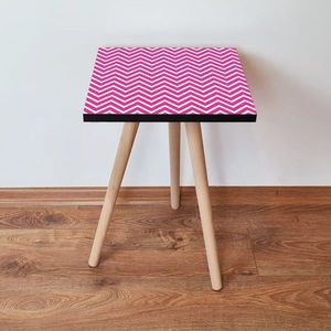 Masuta, Leona, Shp242, 35x42x35 cm, MDF , Fucsia/Alb imagine