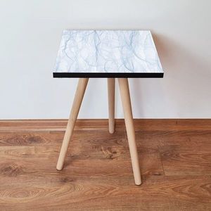 Masuta, Leona, Shp243, 35x42x35 cm, MDF , Albastru deschis/Alb imagine