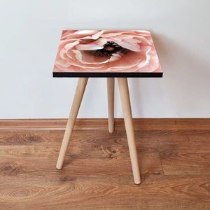 Masuta, Leona, Shp251, 35x42x35 cm, MDF , Roz / Alb / Negru imagine