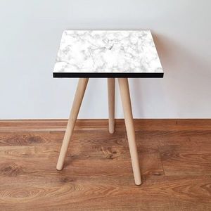 Masuta, Leona, Shp255, 35x42x35 cm, MDF , Alb/Negru imagine