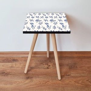 Masuta, Leona, Shp259, 35x42x35 cm, MDF , Alb / Bleumarin / Gri imagine