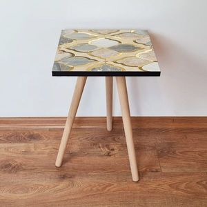 Masuta, Leona, Shp271, 35x42x35 cm, MDF , Bej / Auriu / Gri imagine