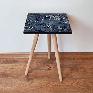 Masuta, Leona, Shp278, 35x42x35 cm, MDF , Bleumarin/Alb imagine