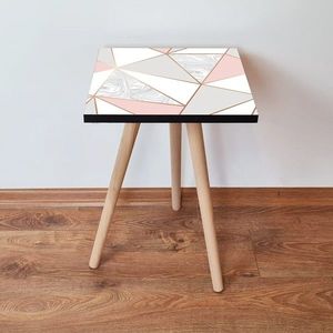 Masuta, Leona, Shp318, 35x42x35 cm, MDF , Roz / Alb / Gri imagine
