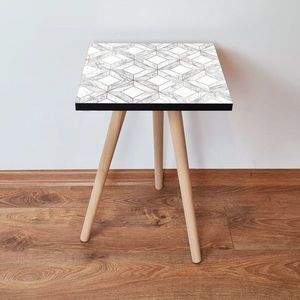 Masuta, Leona, Shp319, 35x42x35 cm, MDF , Alb/Gri imagine