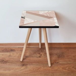 Masuta, Leona, Shp320, 35x42x35 cm, MDF , Roz / Alb / Bej imagine