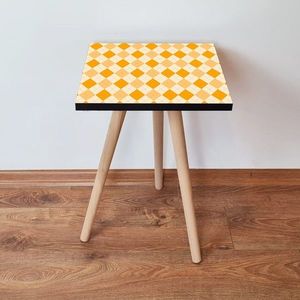 Masuta, Leona, Shp326, 35x42x35 cm, MDF , Portocala / Crema imagine