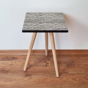 Masuta, Leona, Shp328, 35x42x35 cm, MDF , Bej/Negru imagine