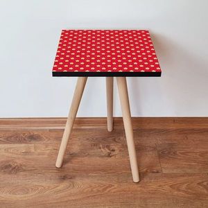 Masuta, Leona, Shp337, 35x42x35 cm, MDF , Roșu / Galben / Alb imagine