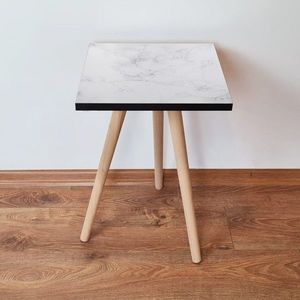 Masuta, Leona, Shp341, 35x42x35 cm, MDF , Alb/Gri imagine