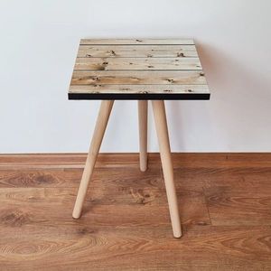 Masuta, Leona, Shp347, 35x42x35 cm, MDF , Maro / Bej / Negru imagine