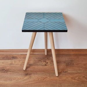 Masuta, Leona, Shp362, 35x42x35 cm, MDF , Albastru/Negru imagine