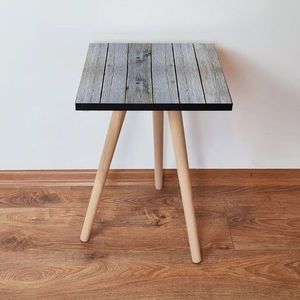 Masuta, Leona, Shp363, 35x42x35 cm, MDF , Gri/Negru imagine