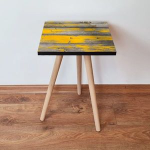 Masuta, Leona, Shp380, 35x42x35 cm, MDF , Galben / Gri imagine