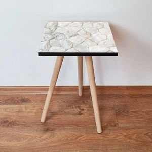Masuta, Leona, Shp390, 35x42x35 cm, MDF , Alb/Gri imagine