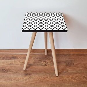 Masuta, Leona, Shp393, 35x42x35 cm, MDF , Alb/Negru imagine