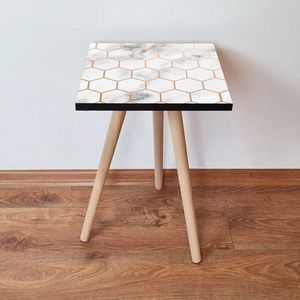 Masuta, Leona, Shp397, 35x42x35 cm, MDF , Alb / Bej imagine