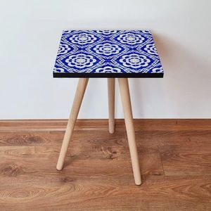 Masuta, Leona, Shp45, 35x42x35 cm, MDF , Albastru/Alb imagine