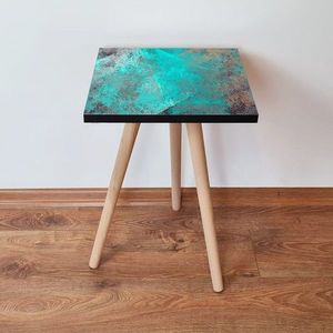 Masuta, Leona, Shp57, 35x42x35 cm, MDF , Albastru / Gri / Nurcă imagine