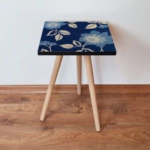 Masuta, Leona, Shp60, 35x42x35 cm, MDF , Nurcă / Albastru marin / Albastru imagine