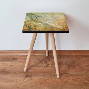 Masuta, Leona, Shp70, 35x42x35 cm, MDF , Bej / Maro / Alb imagine
